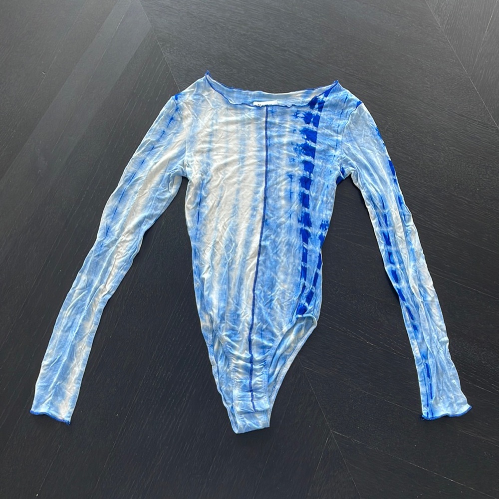 Princess Polly Blue Tie Dye Bodysuit